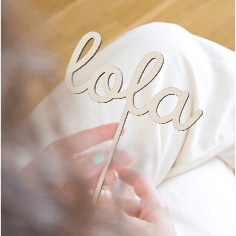 Script Cake Topper