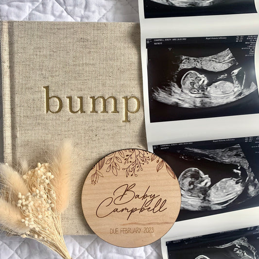 Botanical baby announcement