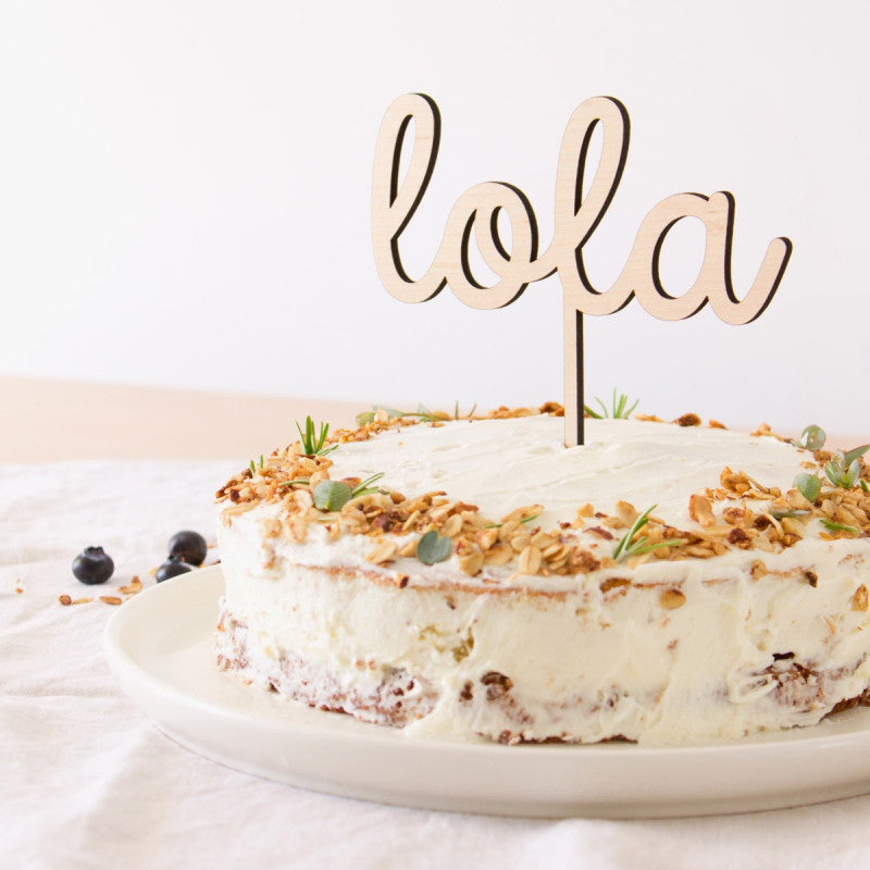 Script Cake Topper