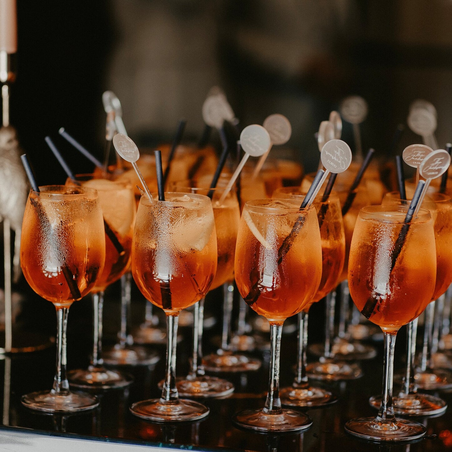 Frosted cocktail stirrers (set of 10)