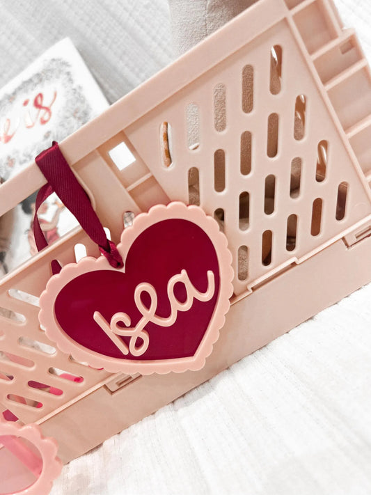 Valentine’s Day heart gift tag